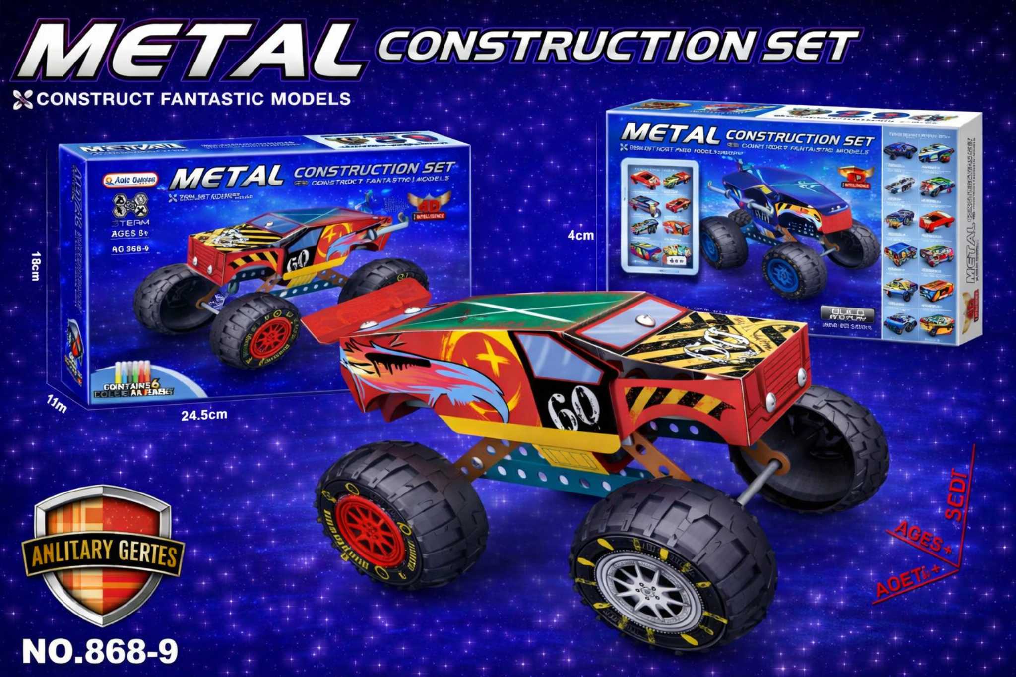 جيب مونستر معدني للتركيب