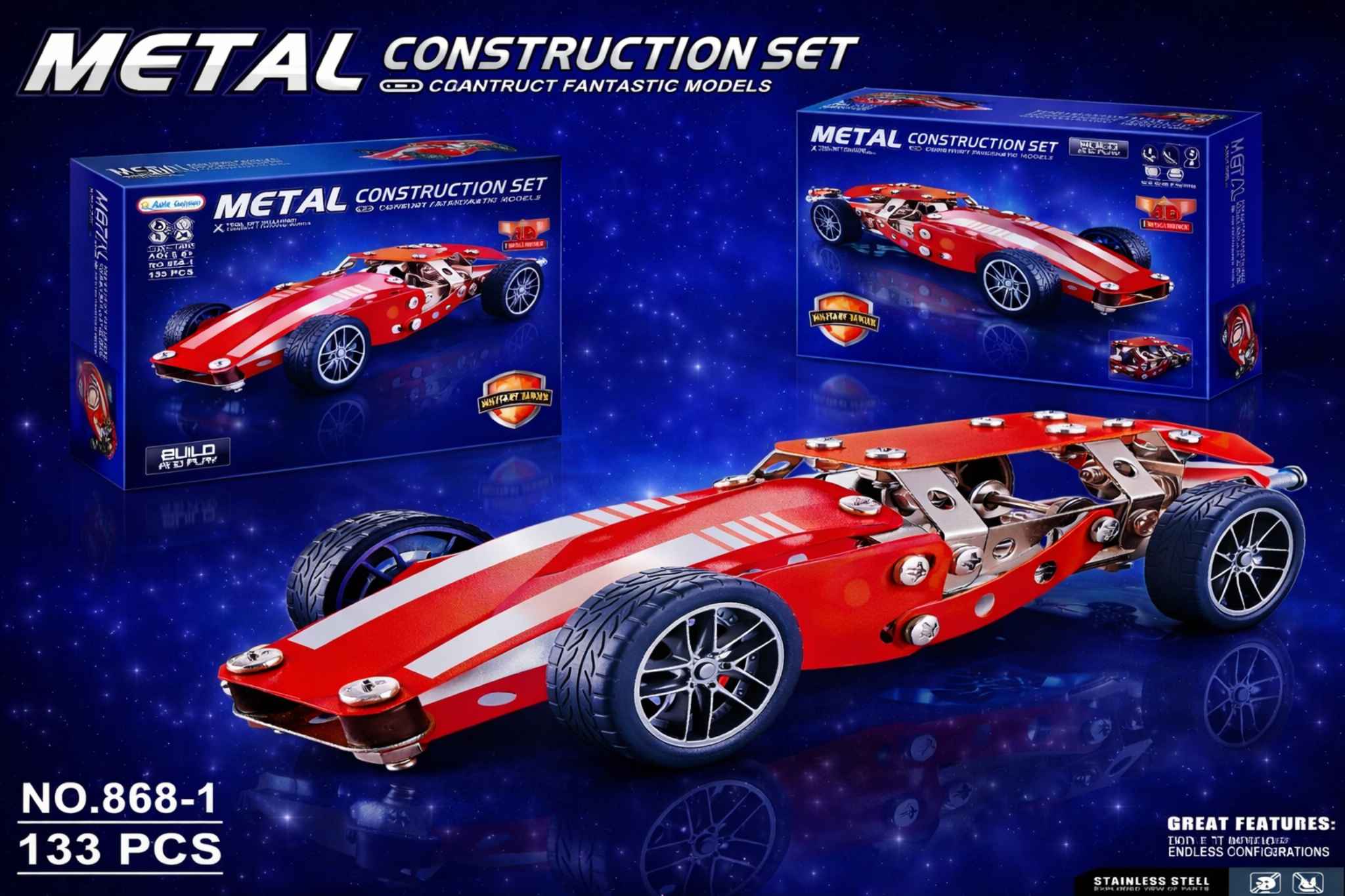 سيارة سباق تركيب معدنية