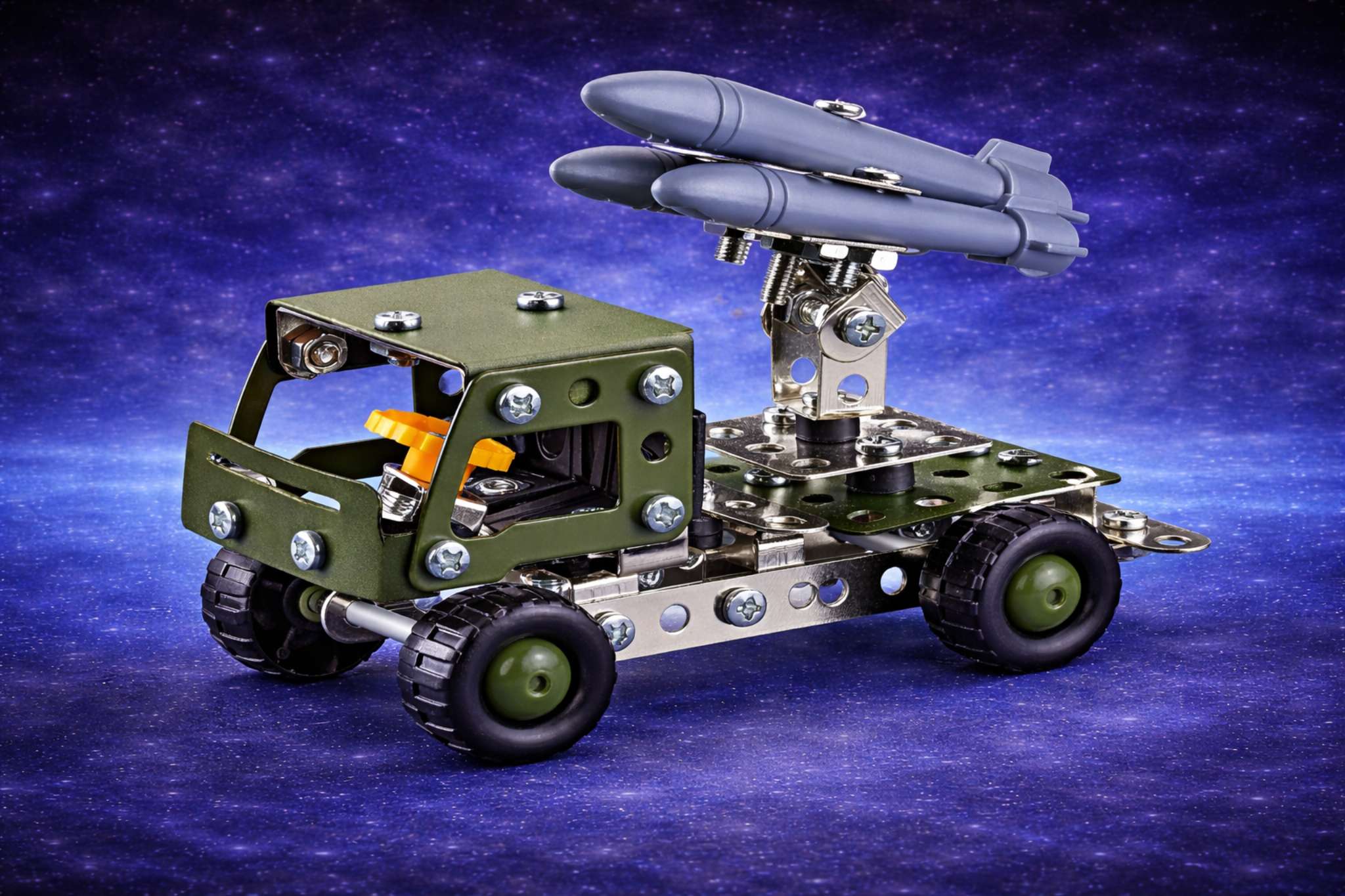 شاحنة صواريخ عسكرية معدنية للتركيب