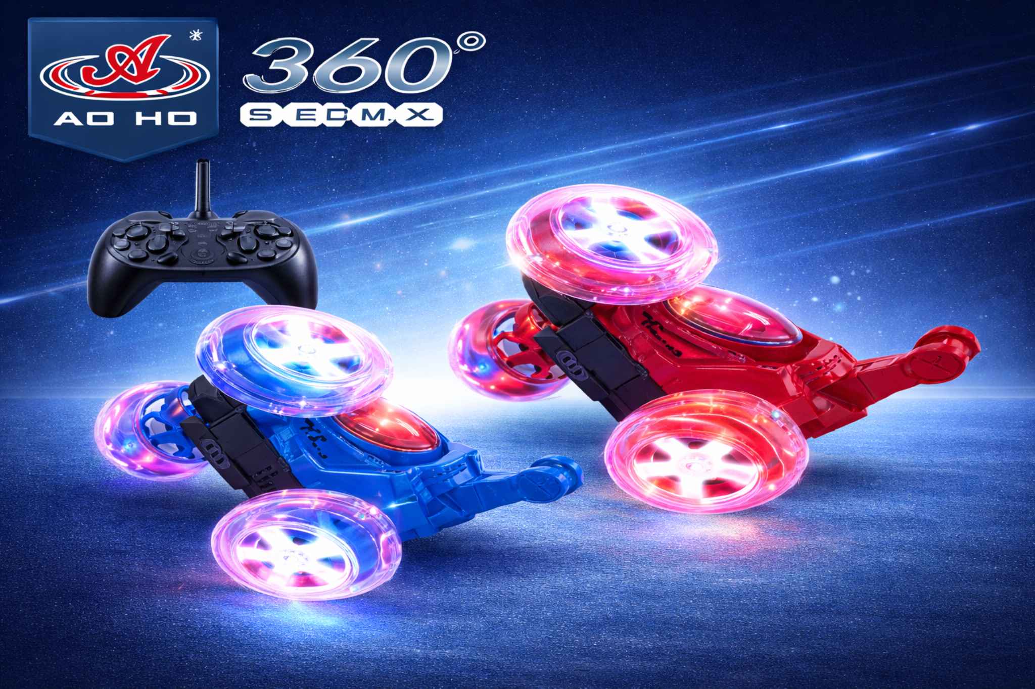 سيارة ألعاب استعراضية دوارة بالتحكم عن بعد