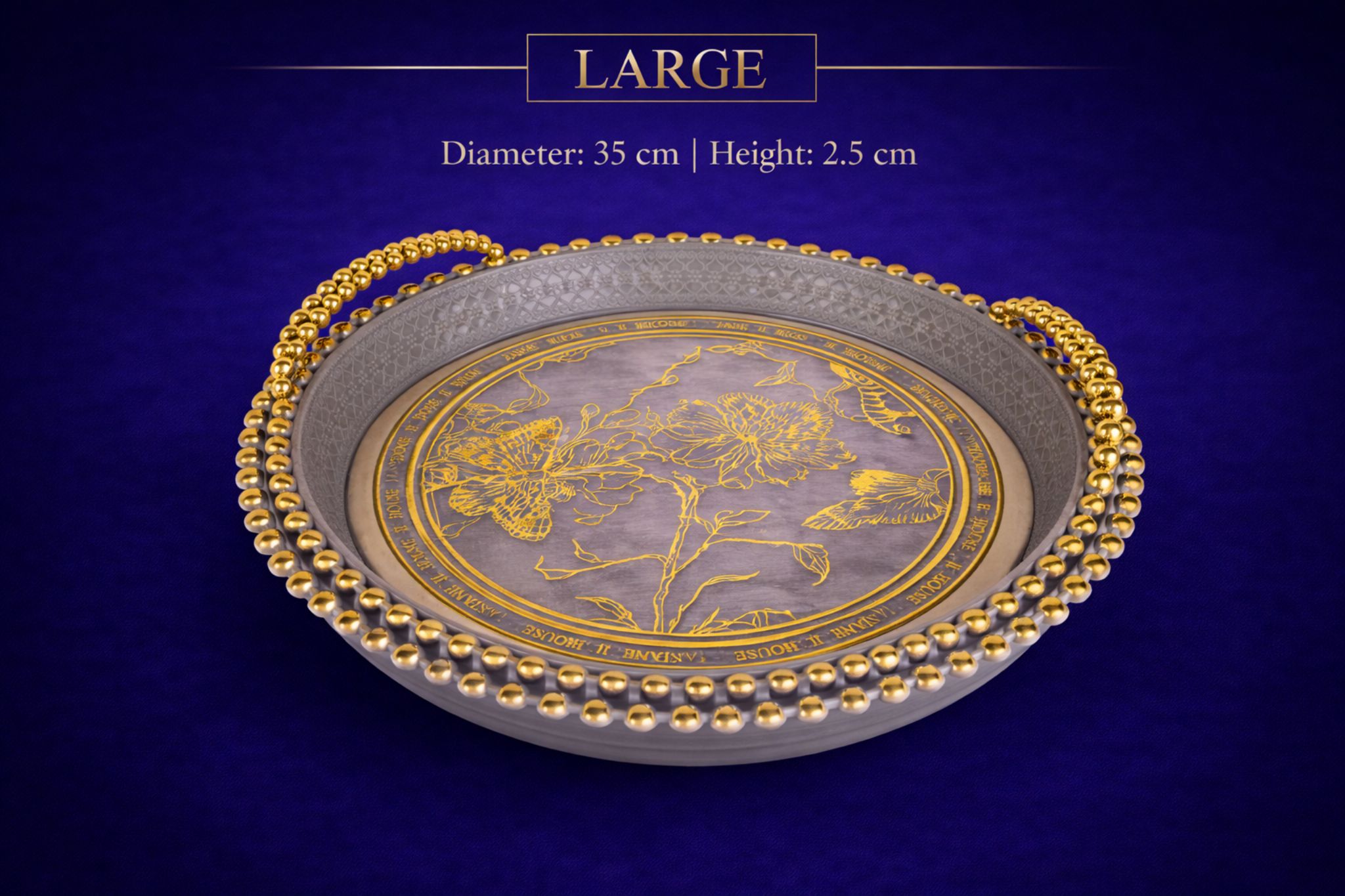 طبق فواكه كبير فاخر للمناسبات