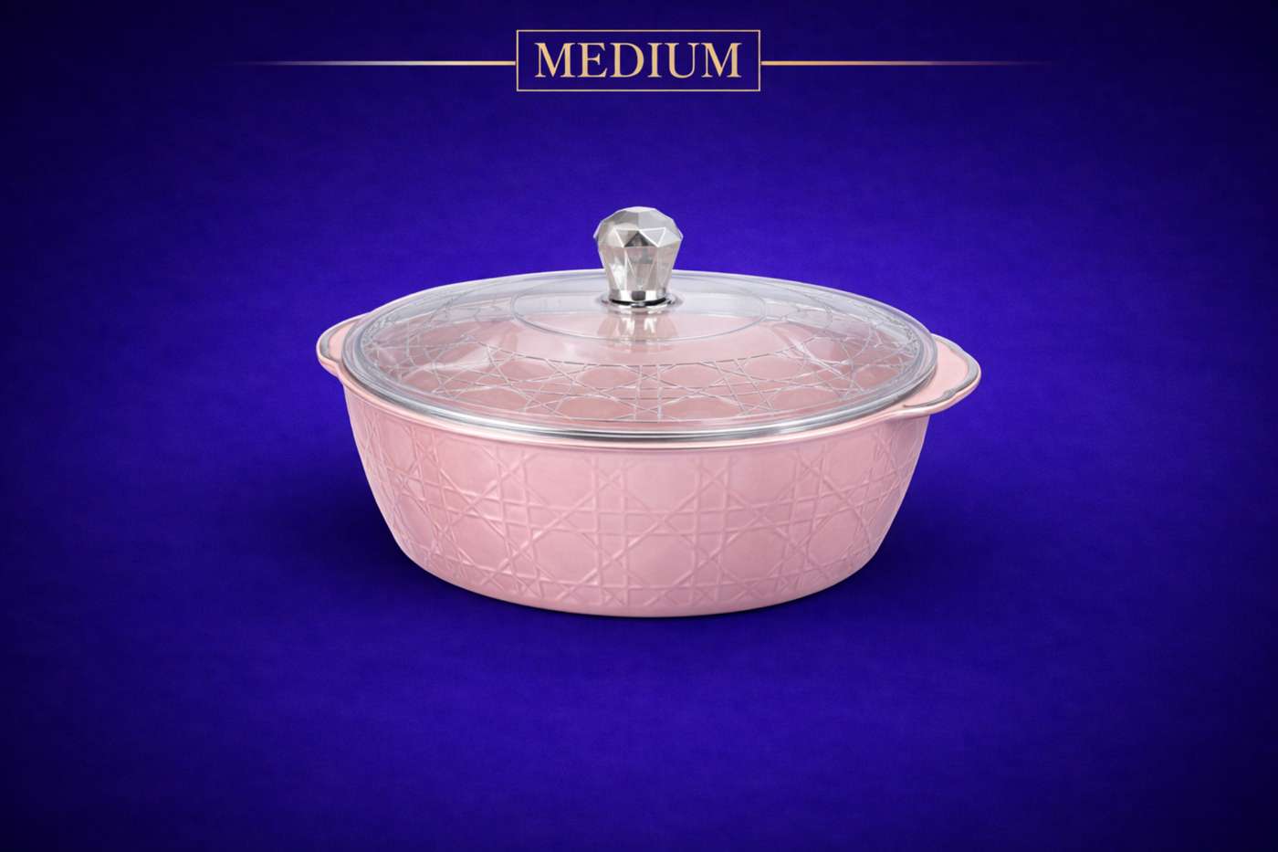 طبق فواكه دائري أنيق للتقديم متوسط